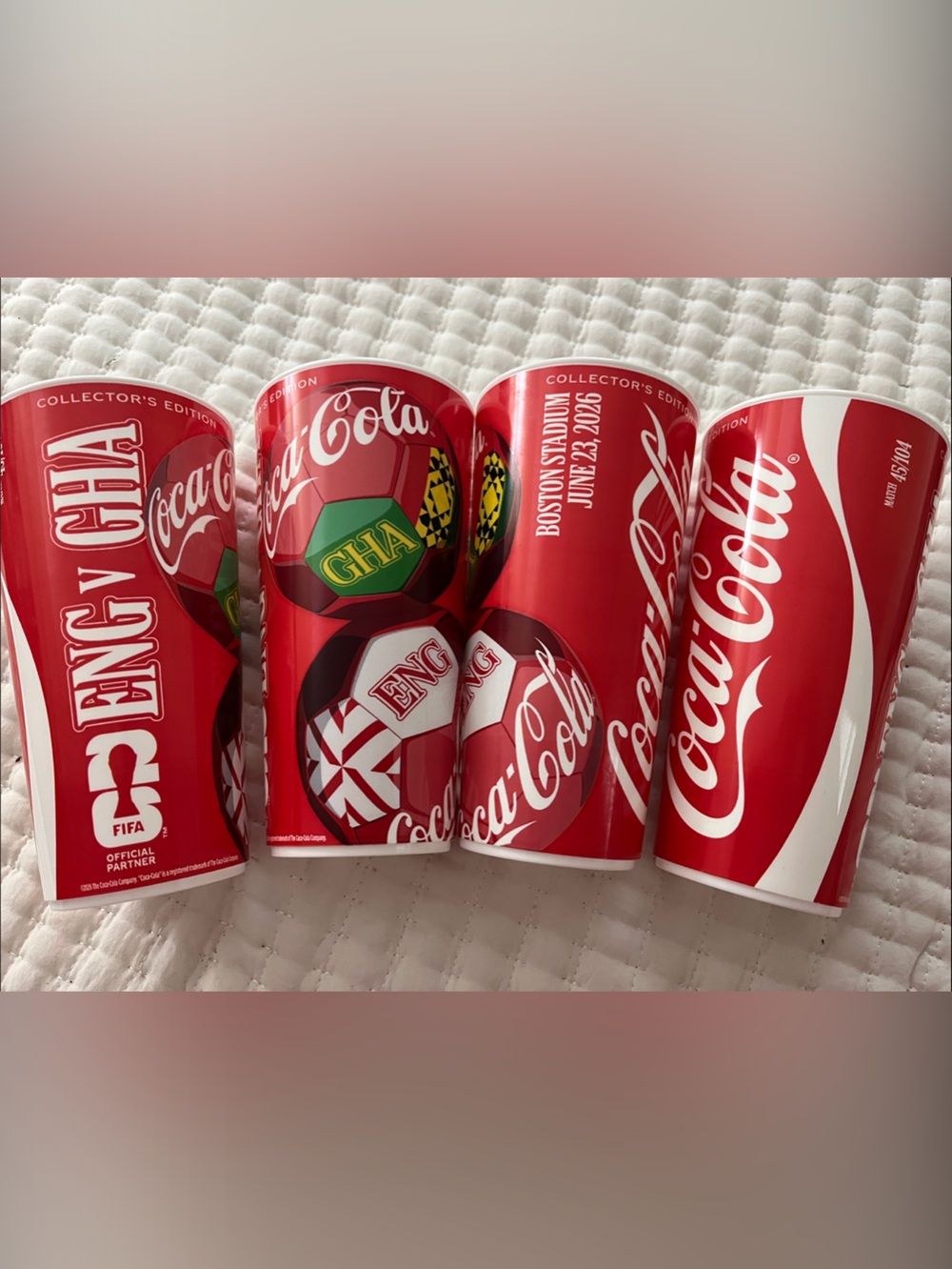 ⚽️ England vs Ghana World Cup Coca-Cola Red and White Collector Cup 🏟️